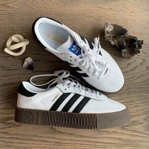 adidas Samba Gum Sole Womens 7.5 Black White NWOT